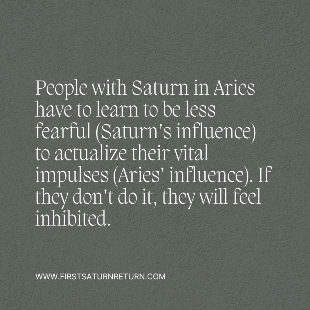 Saturn in Aries in the Birth Chart